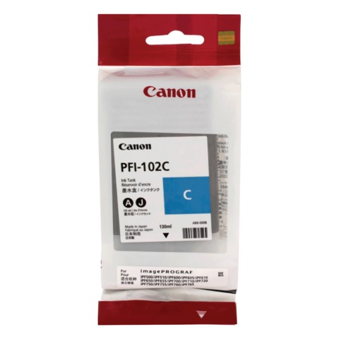  Canon PFI-102C  iPF500/ iPF600/ iPF700  130ml