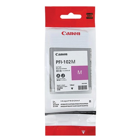  Canon PFI-102M  iPF500/ iPF600/ iPF700  130ml