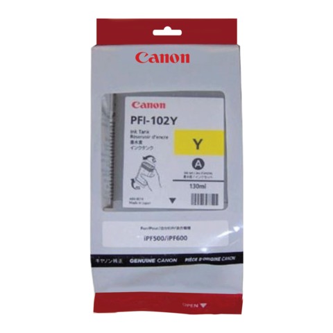  Canon PFI-102Y  iPF500/ iPF600/ iPF700  130ml