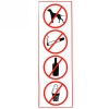Знак Запрещ. курить,пить,есть,прохода с животн.