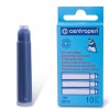 Баллончик для перьевой ручки синий Centropen комплект 10шт/уп с европодвесом