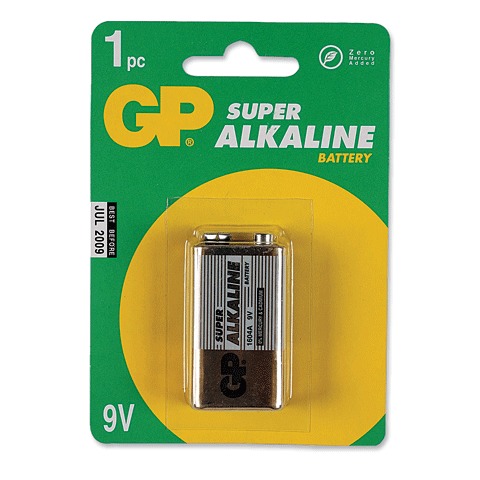  GP (-) Alkaline 9V (6LR61, 1604A),  , 9, 1604A-BC1