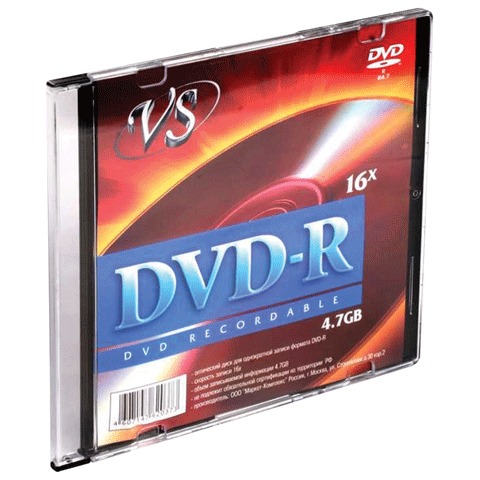 DVD-R VS 4,7Gb 16x Slim Case VSDVDRSL01