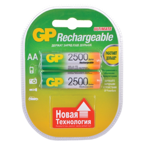   GP AA  2 .,  (HR6) 2450 mAh, GP, 250AAHC--2DECRC2