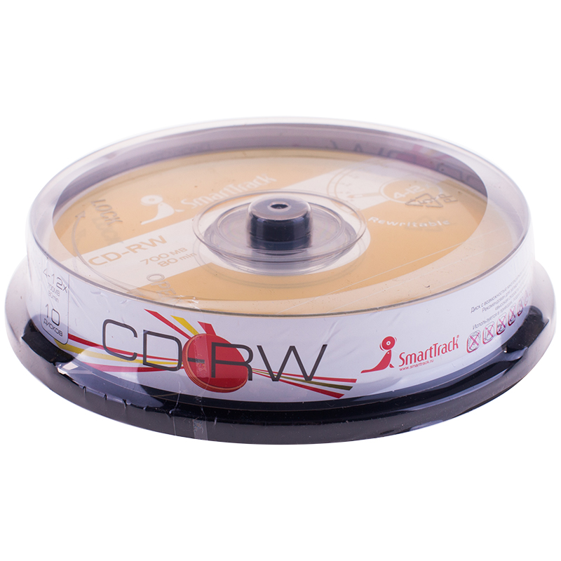 CD-RW 700Mb Smart Track 4-12x Cake Box (10)